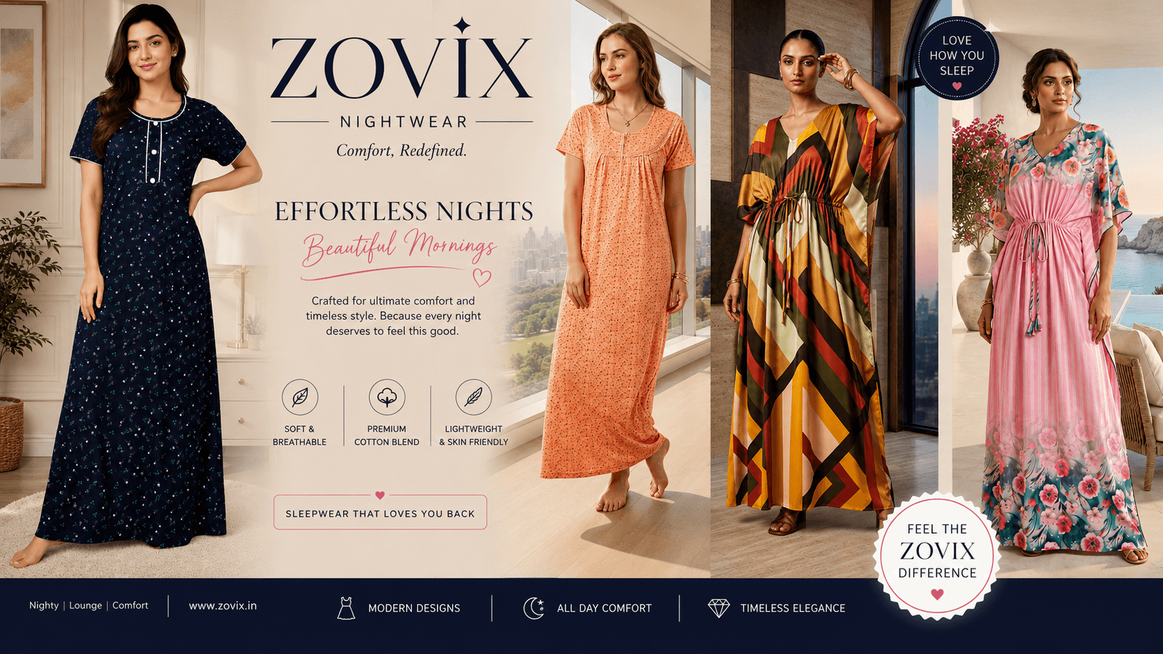 Zovix Premium Nightwear Collection
